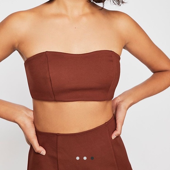 Free People Maxi Tube Brown Matching Set - Picture 3 of 4
